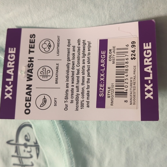 Reel Life Men's Ocean Wash Short Sleeve Tee Size XXL NWT MSRP $24.99 - Picture 4 of 5